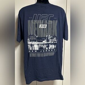 UFC Dark Blue Newark New Jersey Graphic Tee NWOT